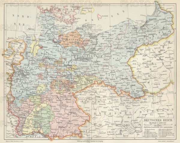 Historical postcard, picture postcard, German Reich, map around 1938, with Silesia and Prussia,