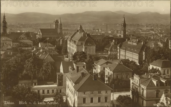 Historical postcard, picture postcard, Zittau, Saxony, Germany, digitally enhanced reproduction of