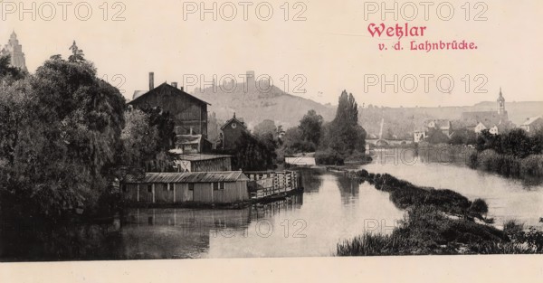 Historical postcard, picture postcard, Wetzlar an der Lahn, Hesse, Germany, digitally enhanced