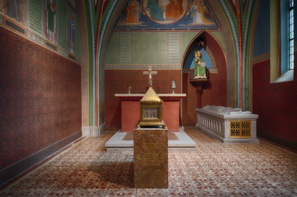 Interior view of the Konradi Chapel, painted by the Beuron School of Art in 1876, Cathedral of Our