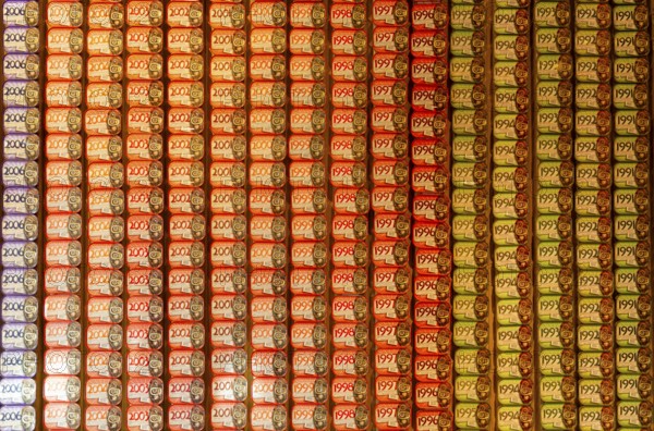 Dated tins of sardines, The Fantastic World of the Portuguese Sardine shop store, Vila Nova de