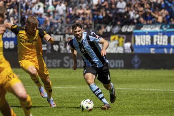 Football 3rd division, season 2024/25, matchday 37: Waldhof Mannheim vs Dynamo Dresden***On the