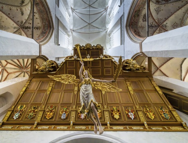 Interior photo, St Mary's Church in the old town of Stralsund, Mecklenburg-Western Pomerania,