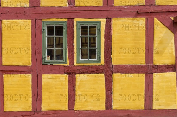 Half-timbered house, Andresens Købmandsgård or Kaufmannshof, Kerteminde, Funen, Region Syddanmark,
