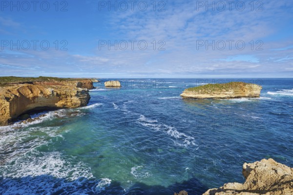 Landscape of the Bay of Islands (Warrnambool) next to the Great Ocean Road in spring, Victoria,