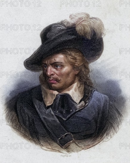 Oliver Cromwell, 1599-1658, English soldier and statesman, Historical, digitally restored