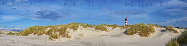 Amrum Island, landscape Germany, dune, dunes, grass, structure, shape, vegetation, lighthouse,