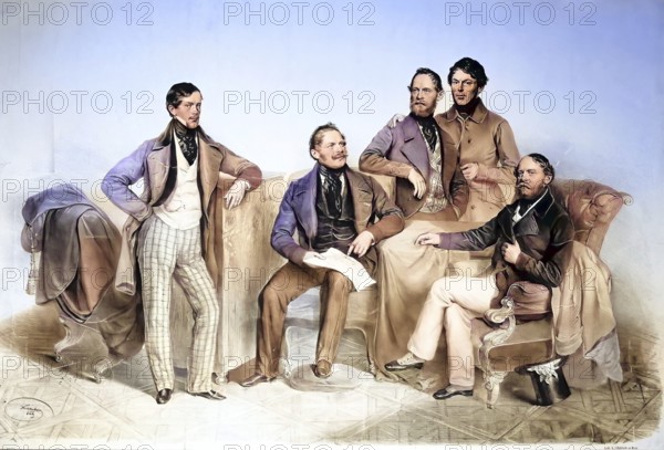 Brüder Klein von Wisenberg, Wiesenberg, c. 1830, Business family from Austria, Historical,