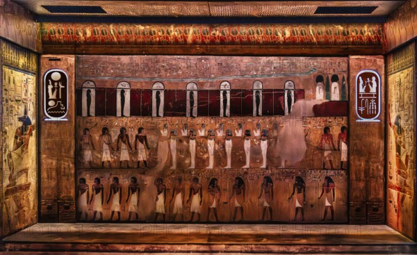 Reproduction of the tomb of Ramses II's father, Seti I, from the exhibition: Ramses the Great and