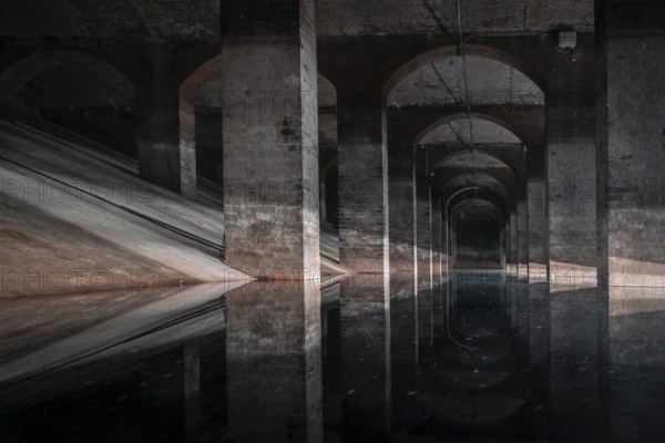 Underground water reservoir with brick vault, now a museum cistern, Cisterns in Søndermarken,