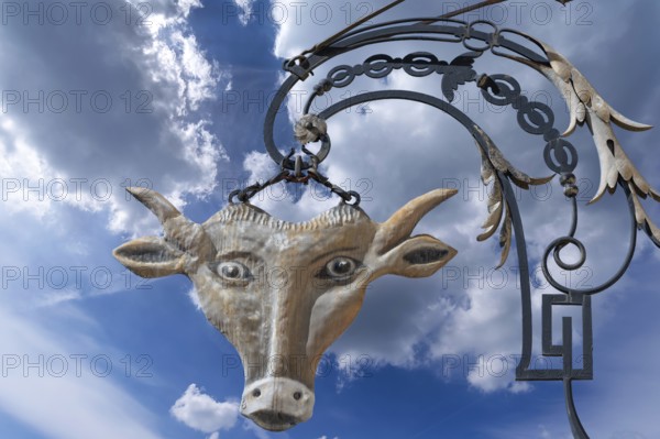 Nose sign with a bull's head from the former steakhouse El Toro, today an Indian restaurant,