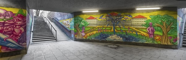 Art project by Martin Blumöhr, pedestrian subway Niwenhaus, Dom-Pedro-Straße, Munich, Bavaria,