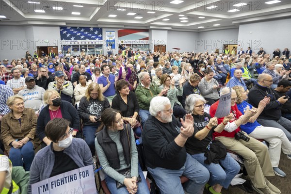 Warren, Michigan USA - 29 March 2025 - The Michigan Democratic Party hosted a 'People's Town Hall.'