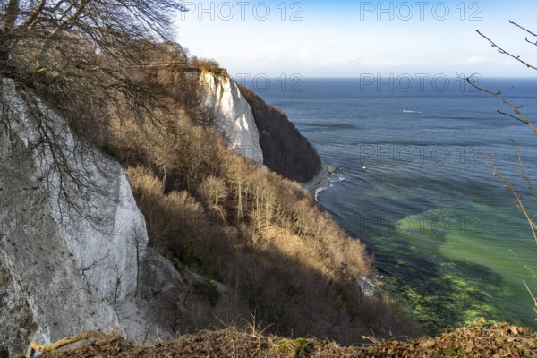 The Königsstuhl chalk cliff with Skywalk viewing platform on the Baltic Sea coast in Jasmund