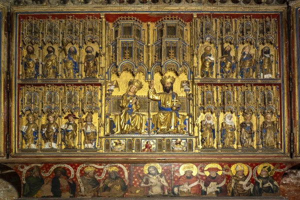 Altarpiece from St Georgen in the interior of St Nikolai Church in the Hanseatic city of Wismar,
