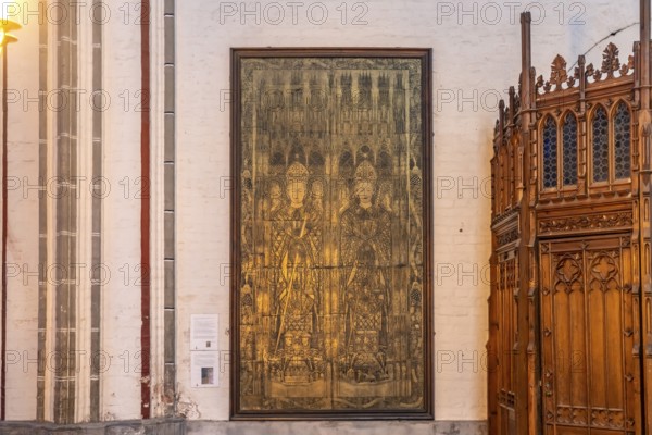 Monumental tomb slab of Bishops Ludolf and Heinrich von Bülow in Schwerin Cathedral of St Mary and