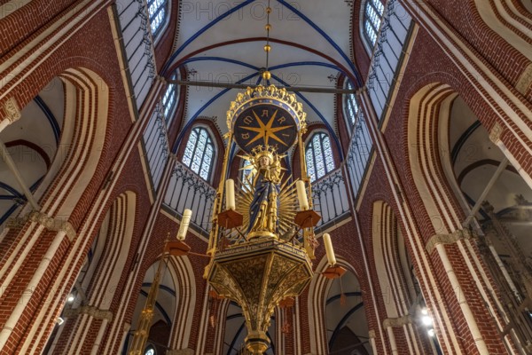 St Mary's chandelier in the choir of Doberan Minster in Bad Doberan, Mecklenburg-Western Pomerania,