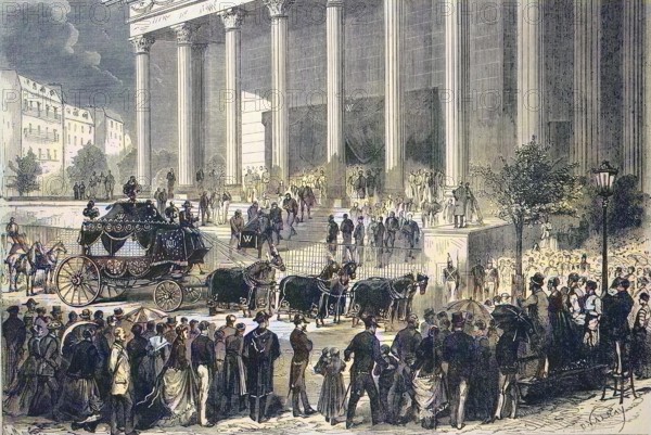 Funeral of Alexandre Florian Joseph Count of Colonna-Walewski (4 May 1810 to 27 October 1868) a