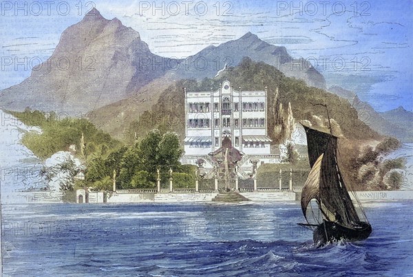 Villa Carlotta, an 18th century summer residence in Tremezzo on Lake Como, 1869, Lombardy, Italy,