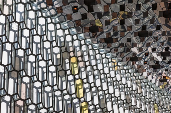 Harpa Concert Hall and Congress Centre, interior view, artistic modern architecture, Reykjavik,