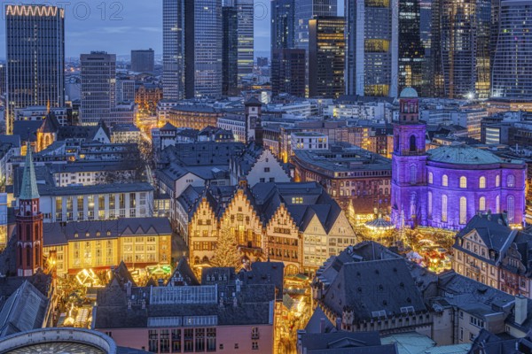 St Paul's Church in Frankfurt am Main will be illuminated in blue on 10 December 2023,