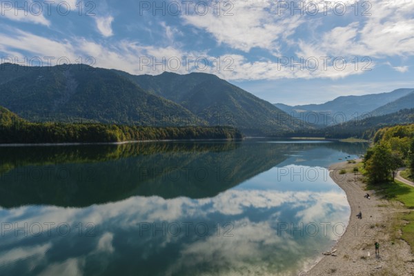 Intake structure at the Sylvenstein reservoir is used for flood protection, dams the Isar, power