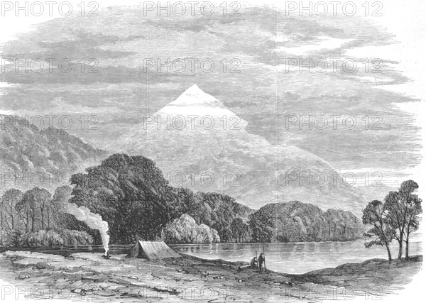 Camping on the Taramakau River, river on the border of the Grey District to the Westland District