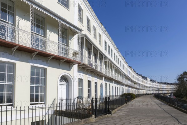 Georgian houses in Royal York Crescent, Clifton, Bristol, England, UK completed 1820 architect