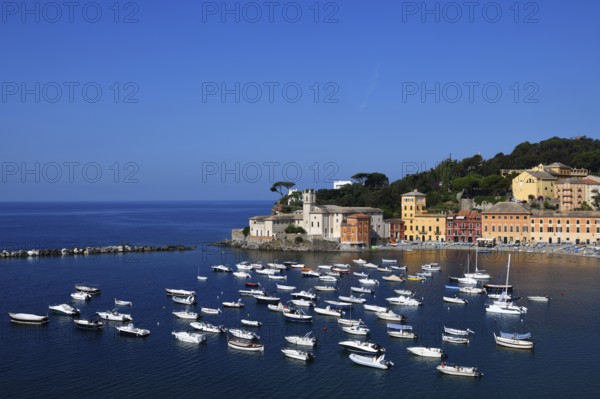 View of the Bay of Silence in Sestri Levante, Ligurian sea, Liguria, Italy, Europe