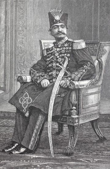Naser ad-Din Shah, also Nasreddin Shah and Nasr-ed-Din, 16 July 1831 - 1 May 1896, from 1848 to