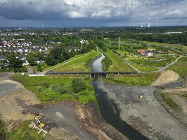 Dortmund / Castrop-Rauxel, North Rhine-Westphalia, Germany, river renaturalisation, renaturation of