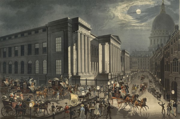 Carriage station, The Royal Post Office, from the General Post Office, London. Date, 1830, England,