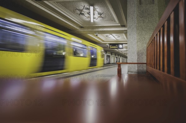 The underground line 3 runs at Rüdesheimer Platz in Wilmersdorf in Berlin, 27 February 2024.
