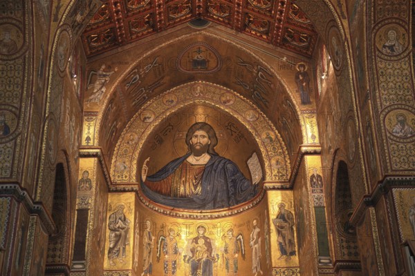 City of Monreale, in the Cathedral of Santa Maria Nuova, Unesco World Heritage Site, Sicily, Italy,