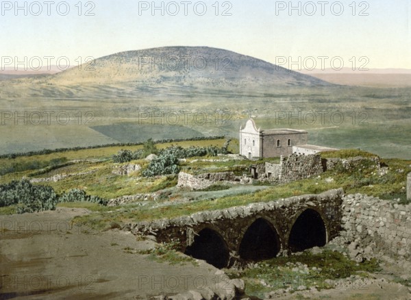 General view of Nain, Holy Land, Israel, c. 1890, Historic, digitally restored reproduction from a
