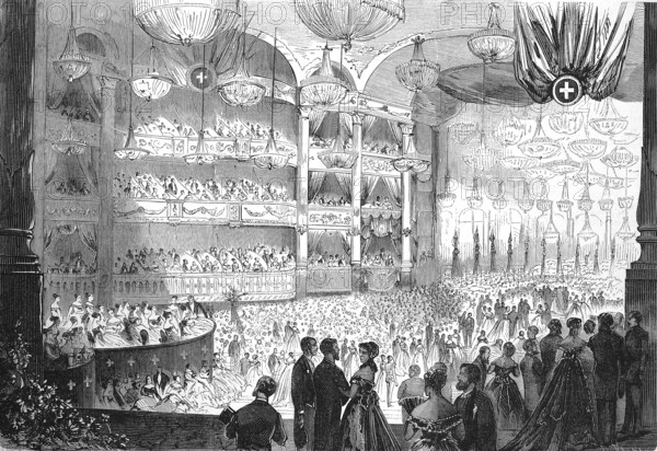 Opera Ball, organised by the International Relief Society for the Wounded, 1865, Paris, France,