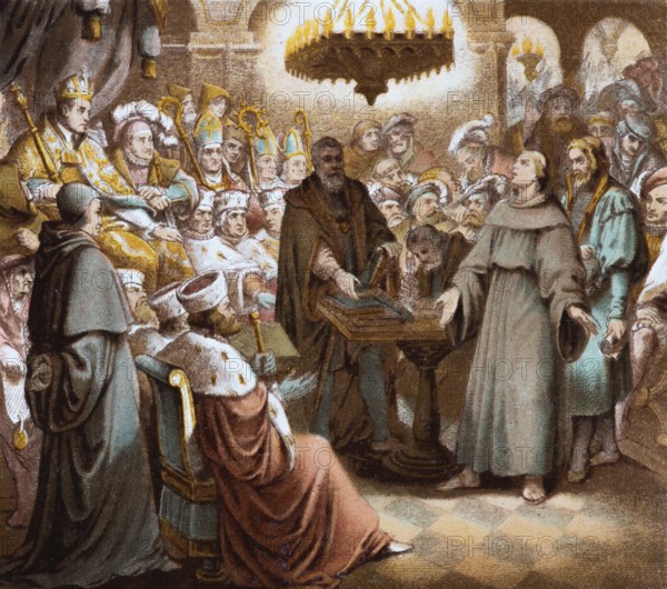 Imperial Diet of Worms in 1521, Luther is to recant his theses in front of Emperor Charles V and