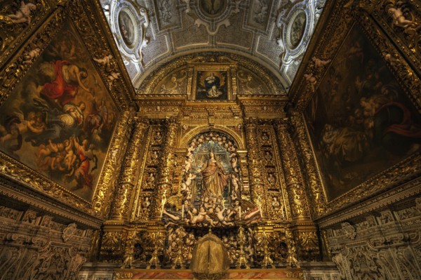 Side chapel in the Jesuit Church, St Rochus Church, Igreja de São Roque, Bairo Alto district,