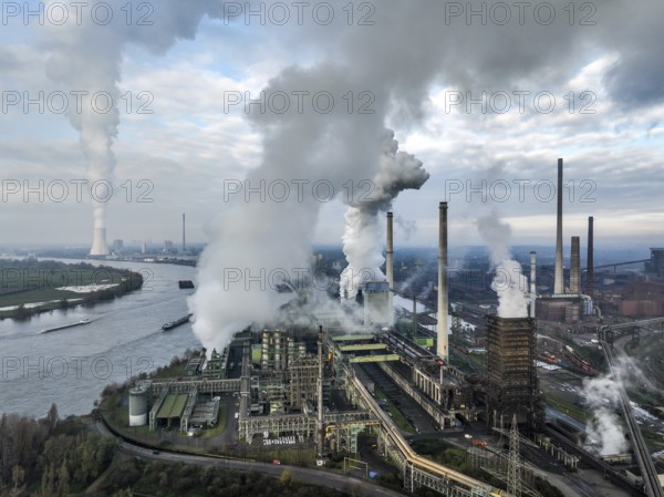 Duisburg, Ruhr area, North Rhine-Westphalia, Germany, ThyssenKrupp Steel Europe, steelworks with