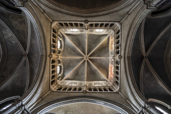 Ceiling, Notre-Dame Cathedral, former episcopal church of the diocese of Lausanne, today the main