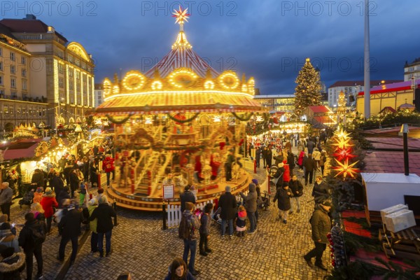 The Dresden Striezelmarkt is a Christmas market in Dresden. It has been held in Advent since 1434,
