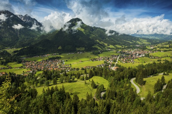 Oberjoch Pass Road, Bad Hindelang, Allgäu Alps, Allgäu, Bavaria, Germany, Europe