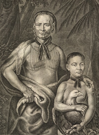 Tomo Chachi Mico or King of Yamacran, and Tooanahowi His Brother, Historical, digitally restored