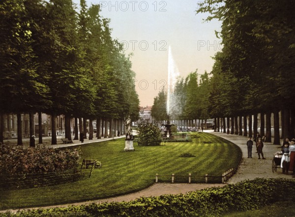 Janssingel in Arnhem, Arnhem, Holland, ca 1895, Historic, digitally restored reproduction from a