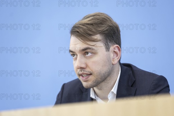 Philip Krämer, Member of the German Bundestag (Bündnis 90/Die Grünen), recorded during a press