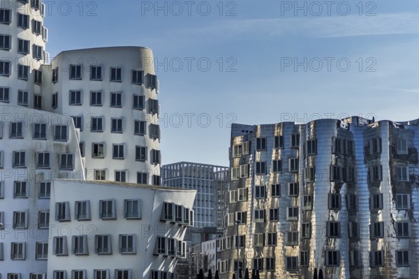 Building, Frank O. Gehry, Media Harbour, Harbour, Düsseldorf, North Rhine-Westphalia, Germany,