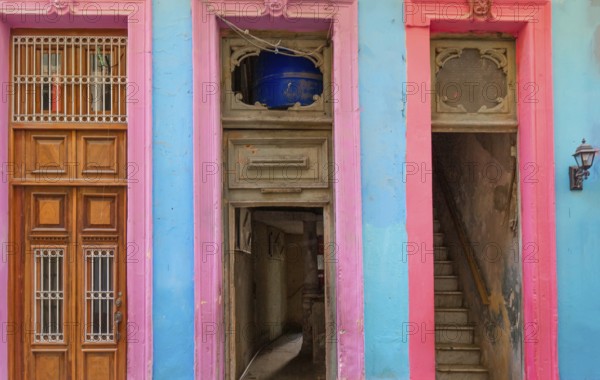 Scenic colorful Old Havana streets in historic city center (Havana Vieja) near Paseo El Prado and