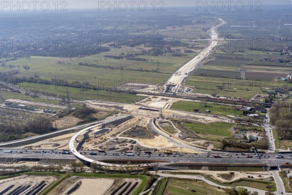 Motorway construction site A26, motorway junction, Süderelbe, road construction, motorway, A7, A26,