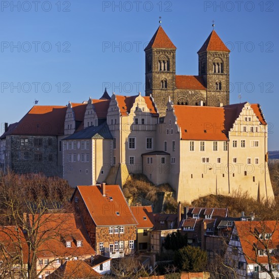 Castle hill ensemble with St Servatius collegiate church on the castle hill above the old town,