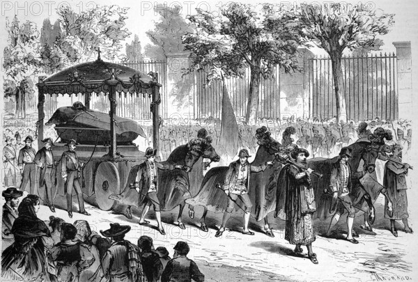 Funeral of Ramon Maria Narvaez Campos (4 August 1800 - 23 April 1868), Duke of Valencia since 1844,